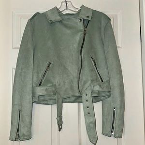 Faux Suede Cropped Jacket